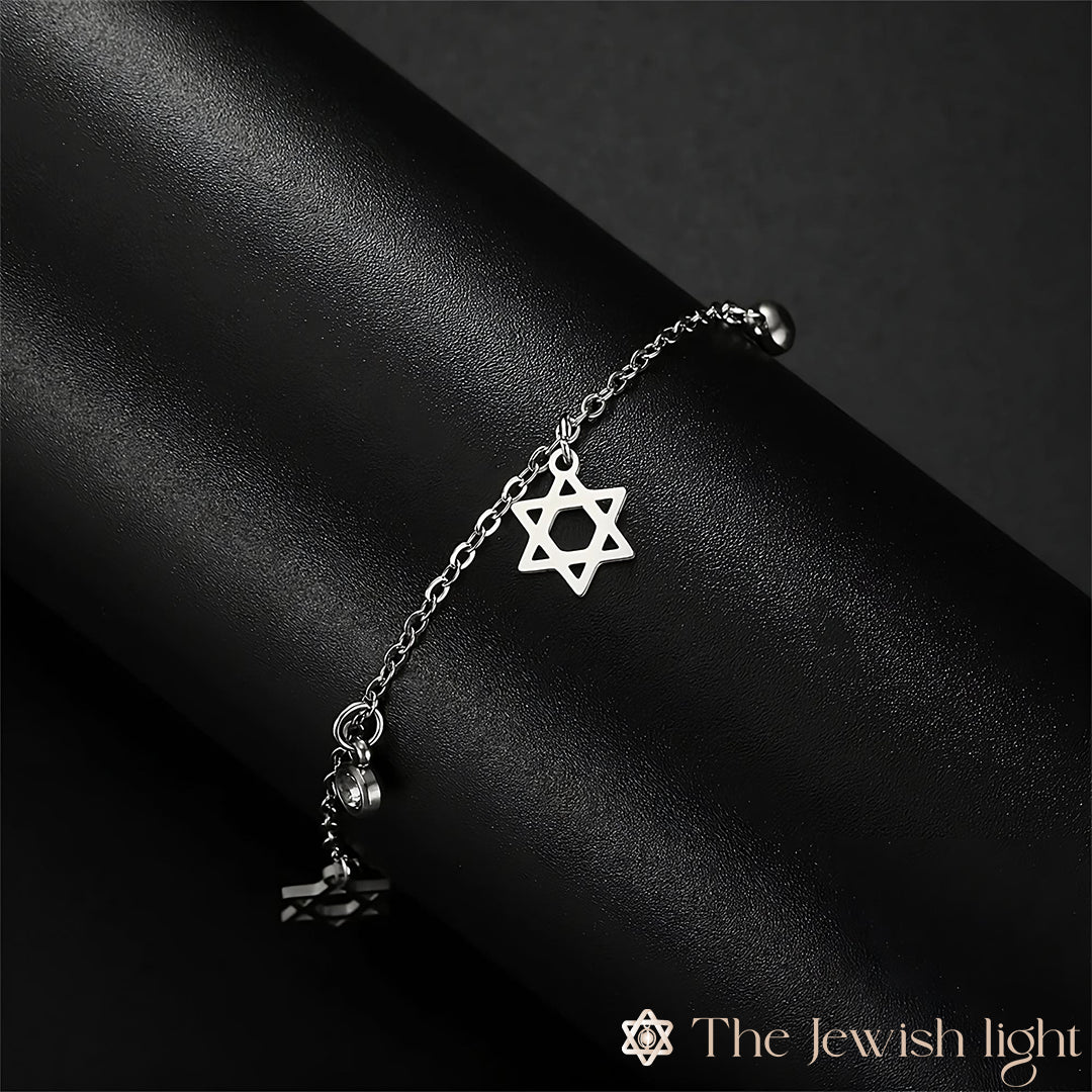 צמיד מגן דוד זרקונים