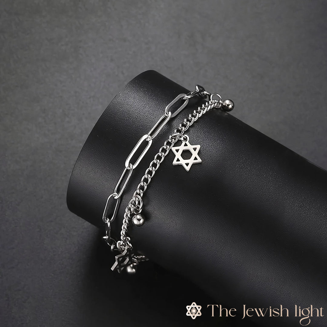 צמיד מגן דוד כפול